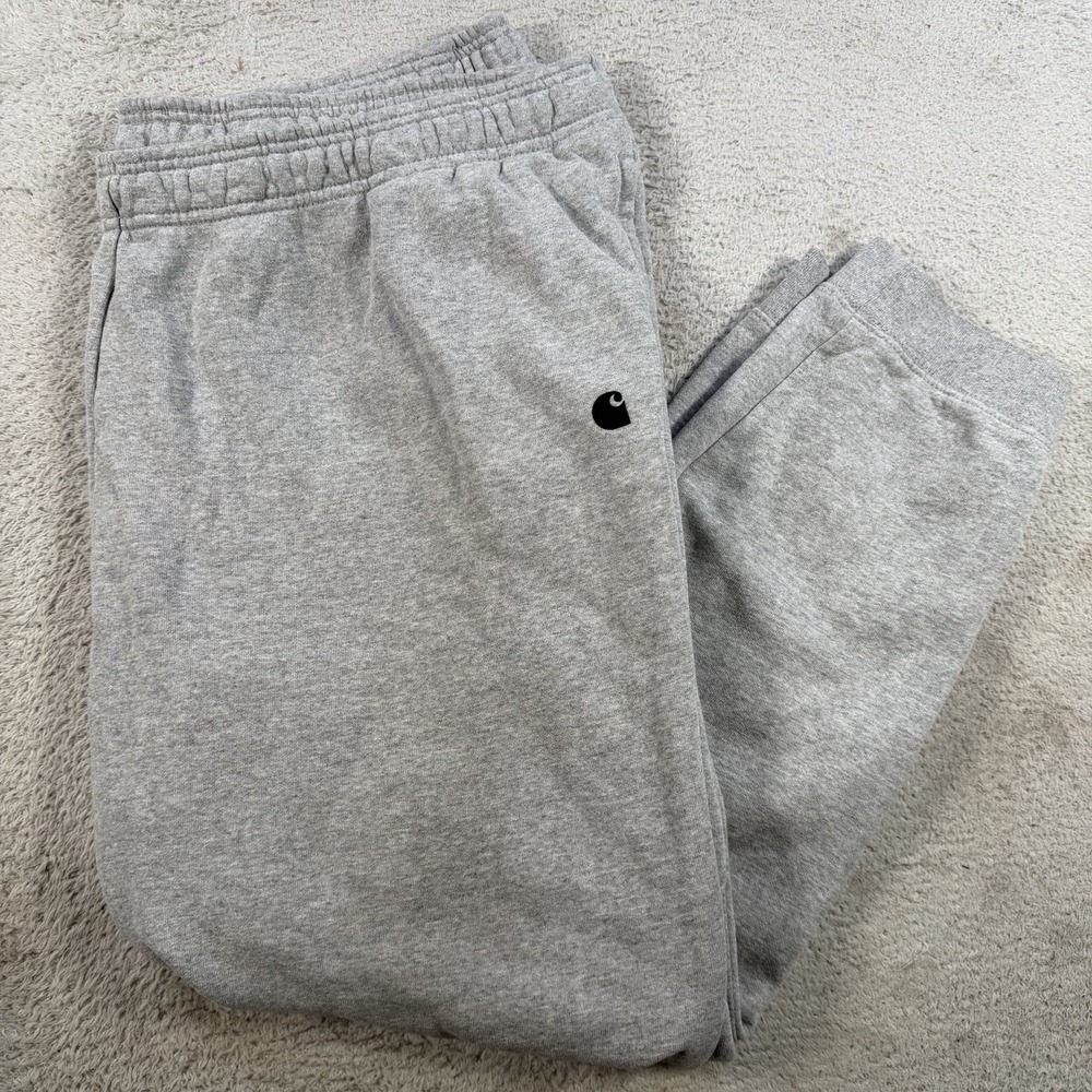 Carhartt Sweatpants Mens 3XL Grey Fleece Drawstring Relaxed Fit Joggers Casual